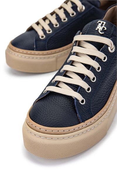 Tamer Tanca Kadın Hakiki Deri Lacivert Sneakers & Spor Ayakkabı