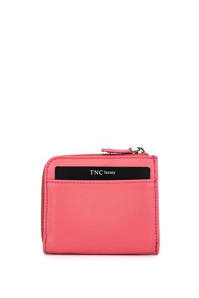 Tamer Tanca Kadın Hakiki Deri Pembe Kartlık
