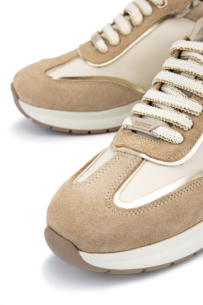 Tamer Tanca Kadın Hakiki Deri Pudra Sneakers & Spor Ayakkabı