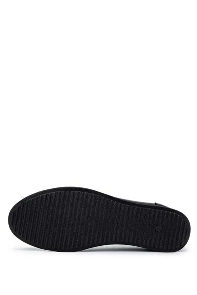 Tamer Tanca Kadın Hakiki Deri Siyah Casual Ayakkabı
