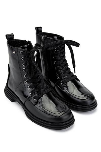 Tamer Tanca Kadın Hakiki Deri Siyah Casual Bot