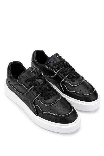 Tamer Tanca Kadın Hakiki Deri Siyah Deri Sneakers & Spor Ayakkabı
