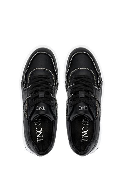 Tamer Tanca Kadın Hakiki Deri Siyah Deri Sneakers & Spor Ayakkabı
