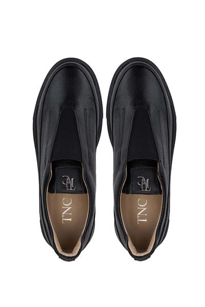 Tamer Tanca Kadın Hakiki Deri Siyah Floter Sneakers & Spor Ayakkabı