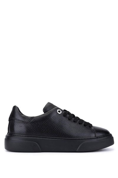 Tamer Tanca Kadın Hakiki Deri Siyah Floter Sneakers & Spor Ayakkabı