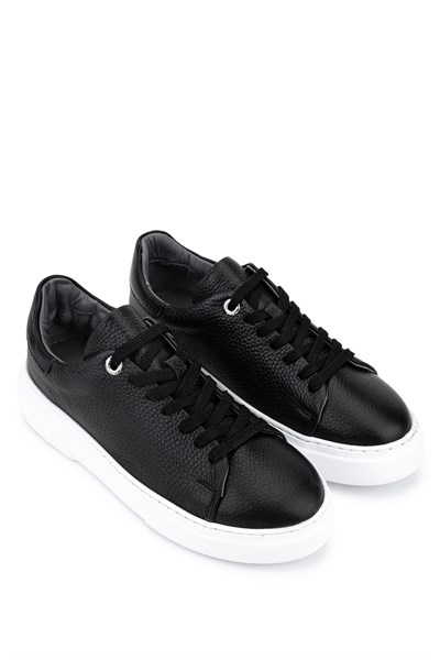 Tamer Tanca Kadın Hakiki Deri Siyah Floter Sneakers & Spor Ayakkabı