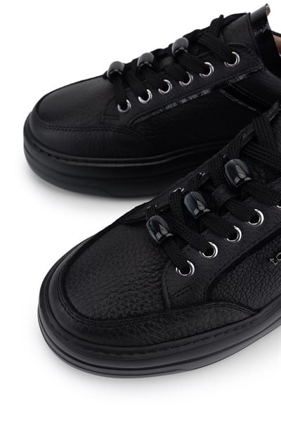 Tamer Tanca Kadın Hakiki Deri Siyah Floter Sneakers & Spor Ayakkabı