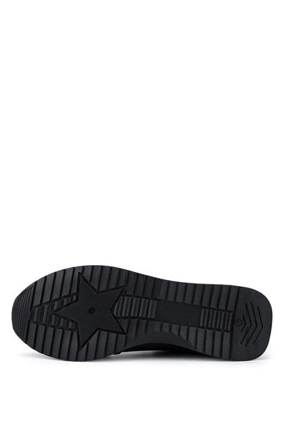 Tamer Tanca Kadın Hakiki Deri Siyah Floter Sneakers & Spor Ayakkabı