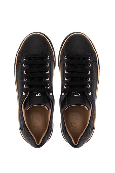 Tamer Tanca Kadın Hakiki Deri Siyah Floter Sneakers & Spor Ayakkabı