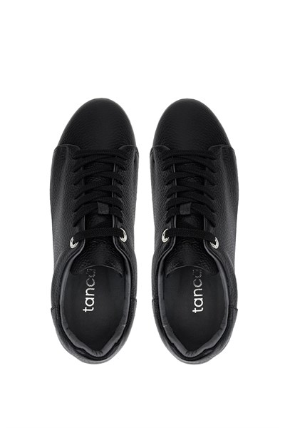 Tamer Tanca Kadın Hakiki Deri Siyah Floter Sneakers & Spor Ayakkabı