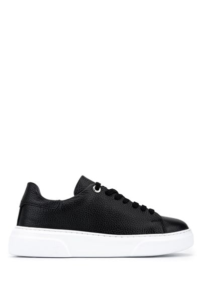 Tamer Tanca Kadın Hakiki Deri Siyah Floter Sneakers & Spor Ayakkabı