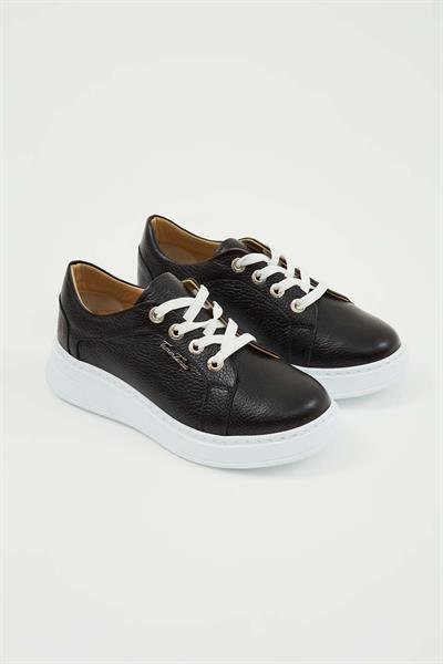 Tamer Tanca Kadın Hakiki Deri Siyah Floter Sneakers & Spor Ayakkabı