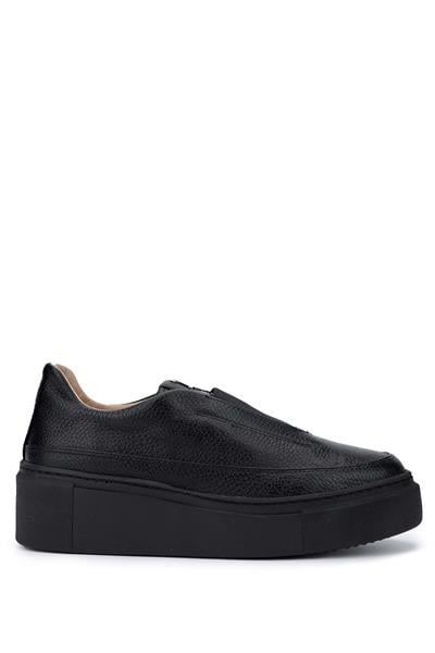 Tamer Tanca Kadın Hakiki Deri Siyah Floter Sneakers & Spor Ayakkabı