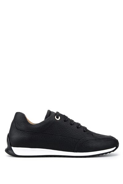 Tamer Tanca Kadın Hakiki Deri Siyah Floter Sneakers & Spor Ayakkabı