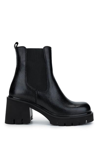 Tamer Tanca Kadın Hakiki Deri Siyah Floter Casual Bot