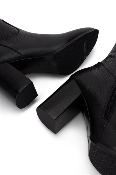 Tamer Tanca Kadın Hakiki Deri Siyah Floter Klasik Çizme