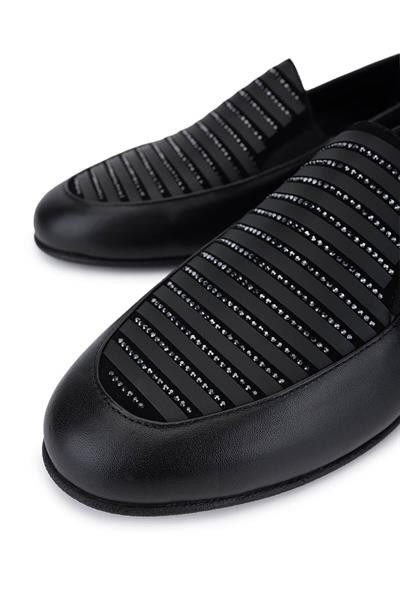 Tamer Tanca Kadın Hakiki Deri Siyah Loafer Ayakkabı