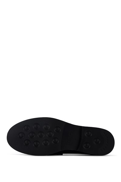 Tamer Tanca Kadın Hakiki Deri Siyah Loafer Ayakkabı