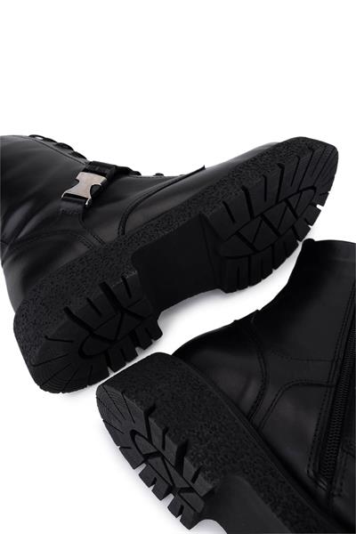 Tamer Tanca Kadın Hakiki Deri Siyah POSTAL Bot