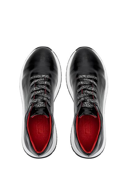 Tamer Tanca Kadın Hakiki Deri Siyah Rugan Sneakers & Spor Ayakkabı