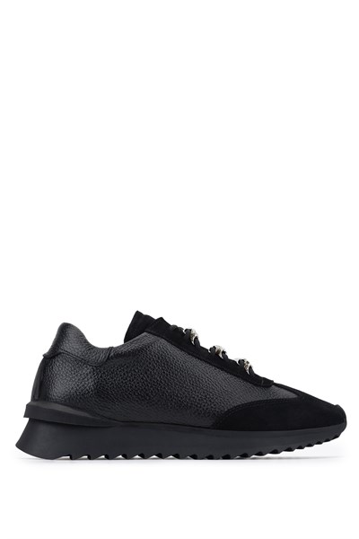 Tamer Tanca Kadın Hakiki Deri Siyah Sneakers & Spor Ayakkabı