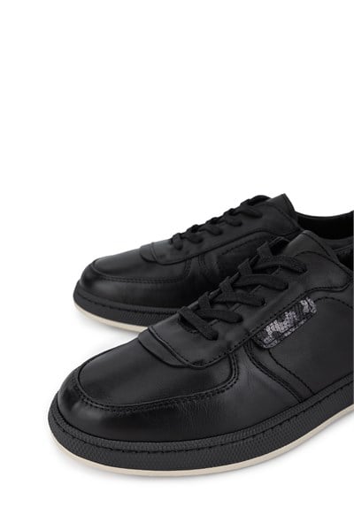 Tamer Tanca Kadın Hakiki Deri Siyah Sneakers & Spor Ayakkabı