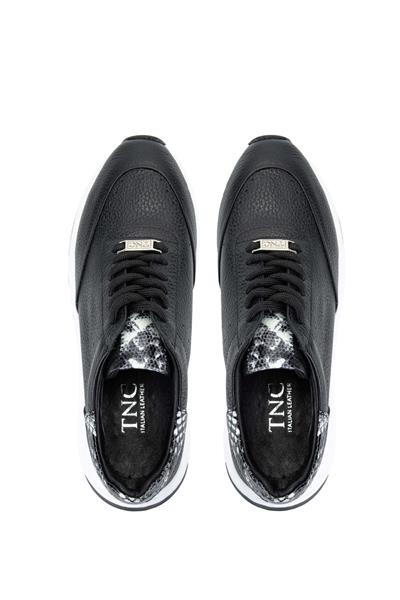 Tamer Tanca Kadın Hakiki Deri Siyah Sneakers & Spor Ayakkabı