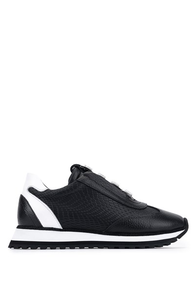 Tamer Tanca Kadın Hakiki Deri Siyah Sneakers & Spor Ayakkabı