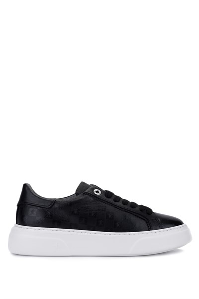 Tamer Tanca Kadın Hakiki Deri Siyah Sneakers & Spor Ayakkabı