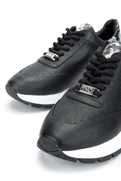 Tamer Tanca Kadın Hakiki Deri Siyah Sneakers & Spor Ayakkabı