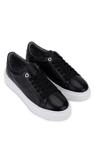 Tamer Tanca Kadın Hakiki Deri Siyah Sneakers & Spor Ayakkabı