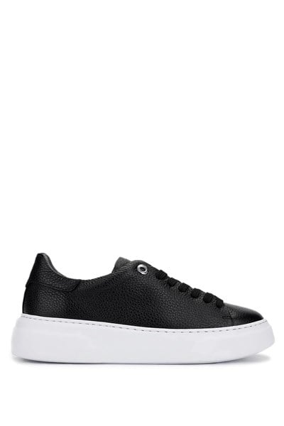 Tamer Tanca Kadın Hakiki Deri Siyah Sneakers & Spor Ayakkabı