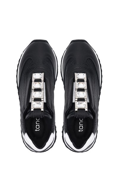 Tamer Tanca Kadın Hakiki Deri Siyah Sneakers & Spor Ayakkabı