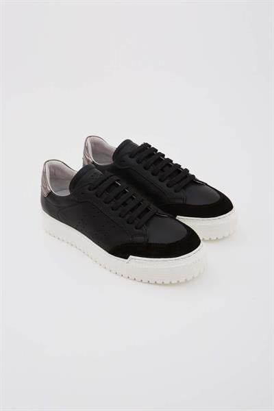 Tamer Tanca Kadın Hakiki Deri Siyah Sneakers & Spor Ayakkabı