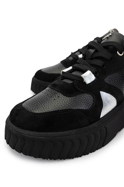 Tamer Tanca Kadın Hakiki Deri Siyah Sneakers & Spor Ayakkabı