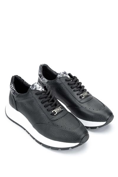 Tamer Tanca Kadın Hakiki Deri Siyah Sneakers & Spor Ayakkabı
