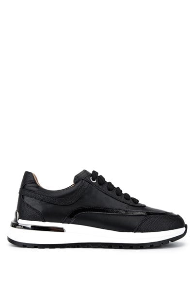 Tamer Tanca Kadın Hakiki Deri Siyah Sneakers & Spor Ayakkabı