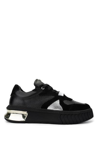 Tamer Tanca Kadın Hakiki Deri Siyah Sneakers & Spor Ayakkabı