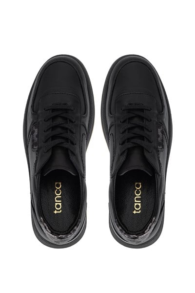 Tamer Tanca Kadın Hakiki Deri Siyah Sneakers & Spor Ayakkabı