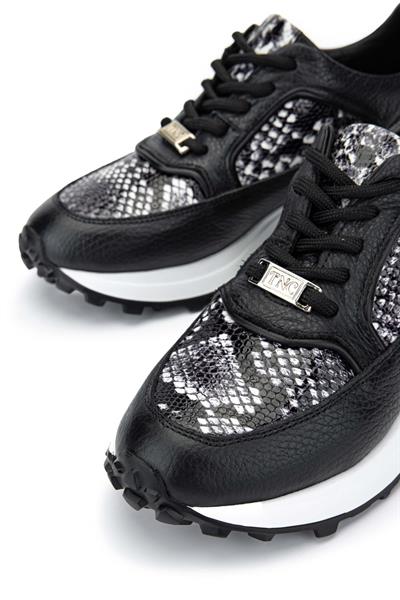 Tamer Tanca Kadın Hakiki Deri Siyah Sneakers & Spor Ayakkabı