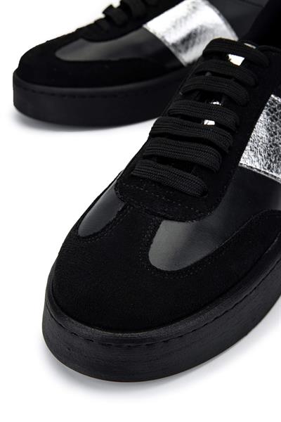 Tamer Tanca Kadın Hakiki Deri Siyah Sneakers & Spor Ayakkabı