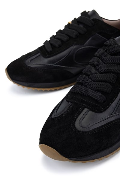 Tamer Tanca Kadın Hakiki Deri Siyah Sneakers & Spor Ayakkabı