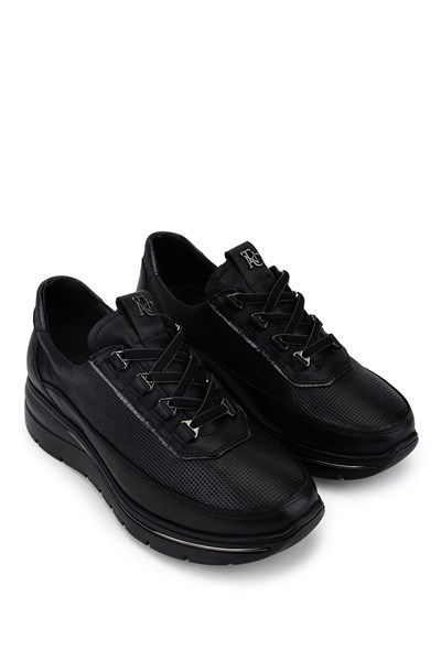 Tamer Tanca Kadın Hakiki Deri Siyah Sneakers & Spor Ayakkabı
