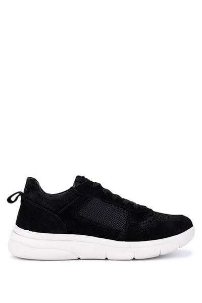 Tamer Tanca Kadın Hakiki Deri Siyah Sneakers & Spor Ayakkabı