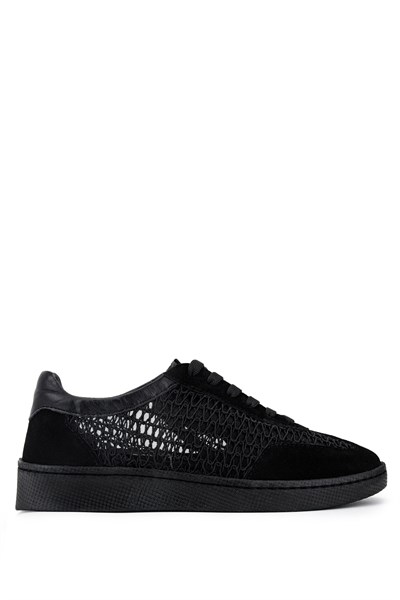 Tamer Tanca Kadın Hakiki Deri Siyah Sneakers & Spor Ayakkabı