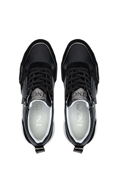 Tamer Tanca Kadın Hakiki Deri Siyah Sneakers & Spor Ayakkabı