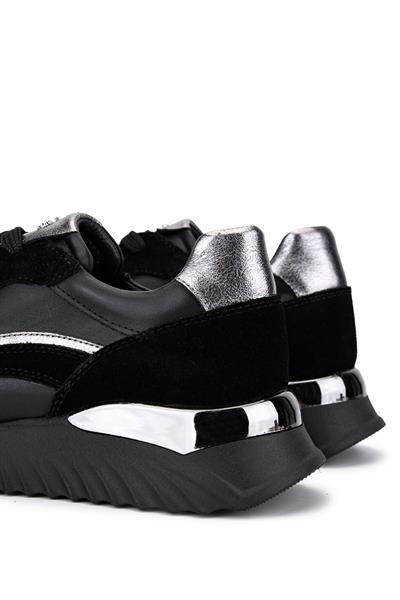 Tamer Tanca Kadın Hakiki Deri Siyah Sneakers & Spor Ayakkabı