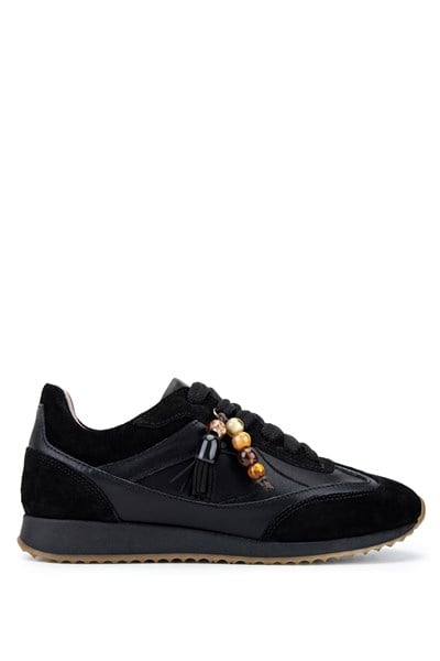 Tamer Tanca Kadın Hakiki Deri Siyah Sneakers & Spor Ayakkabı