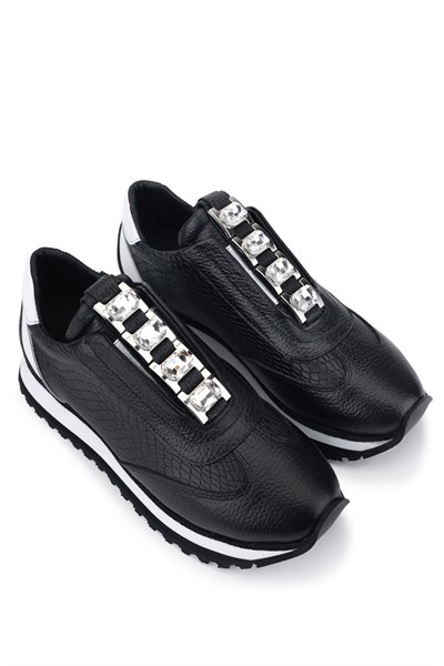 Tamer Tanca Kadın Hakiki Deri Siyah Sneakers & Spor Ayakkabı