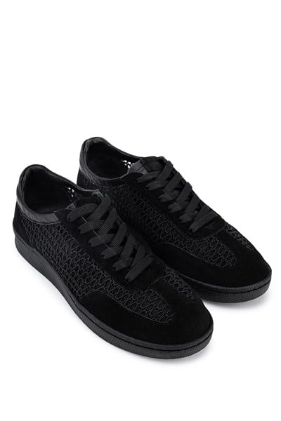Tamer Tanca Kadın Hakiki Deri Siyah Sneakers & Spor Ayakkabı
